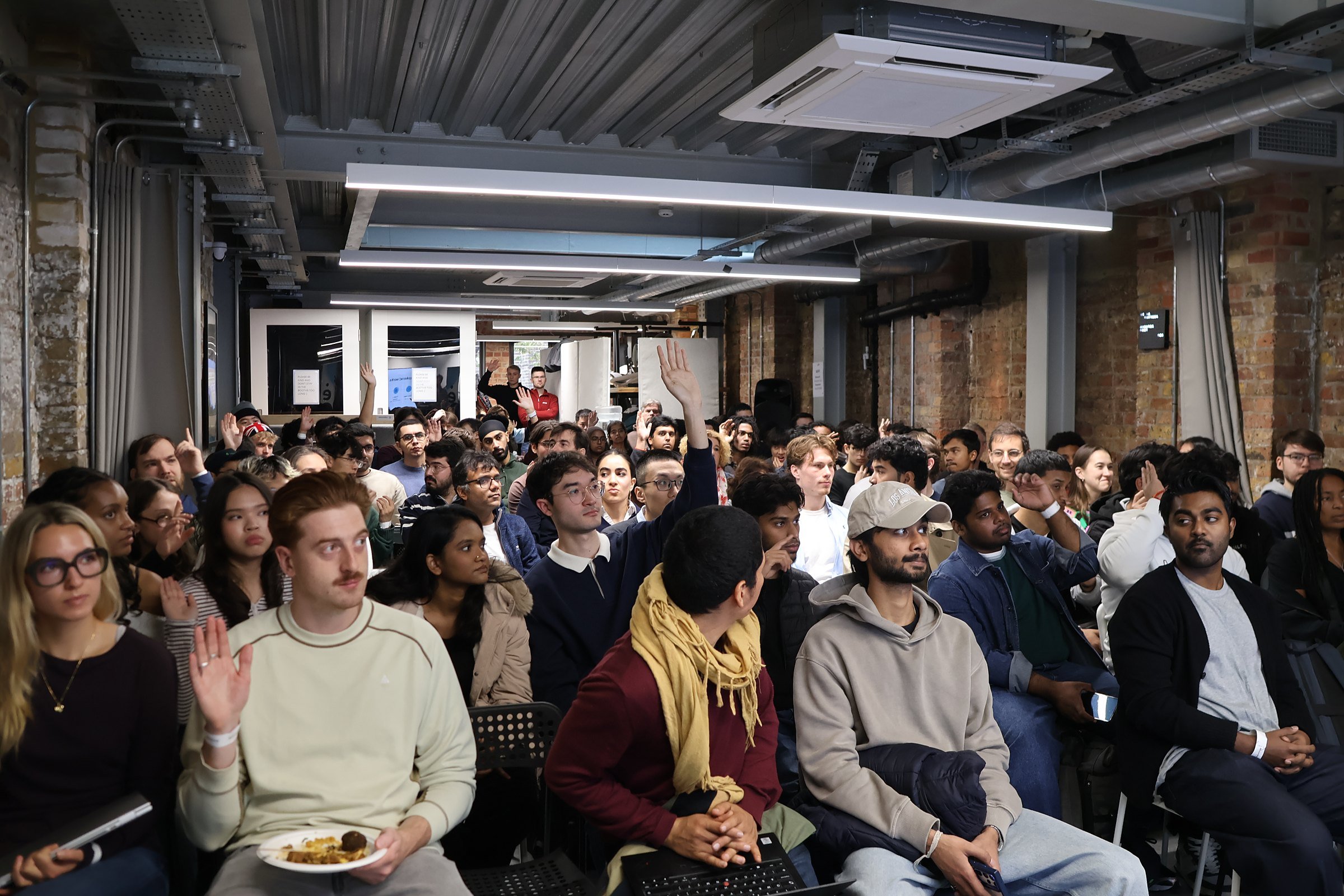 A packed room at the Encode Hub